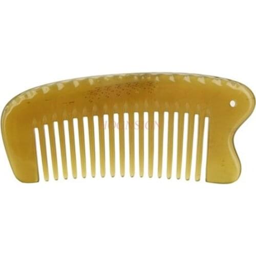 Authentic Natural White Water Horn Comb Long Thick Hair With Combs Design Can Massage The Finger Anti Static Hairdressing Sale