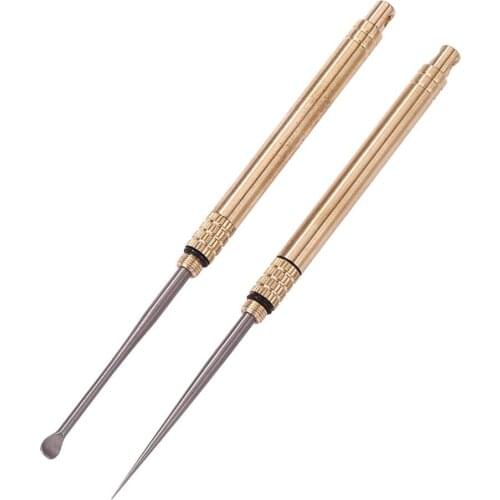 Practical Titanium Alloy Ear Spoon Toothpick Travel Kit Toothpick Holder Rust-Resistance Outdoor Small Tools Household Supplies