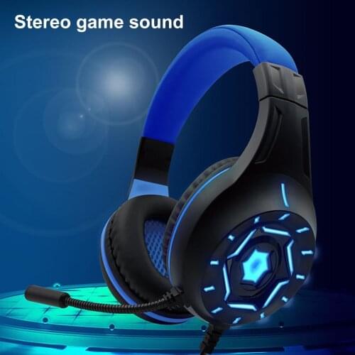 Professional Led Light Headset for Computer Gaming Headphones Adjustable Bass Stereo Wired Headset With Mic For PS4 PC XBOX
