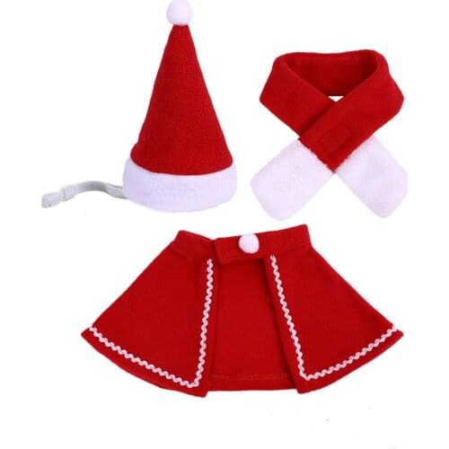 Christmas Pet Cape hat scarf suit Festival Dress