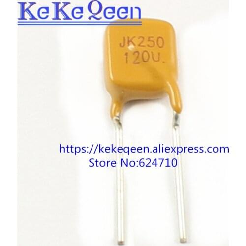 20pcs/lot Free shipping Straight self - recovery fuse JK250-120U JK250 120U 250V 120MA 0.12A PPTC