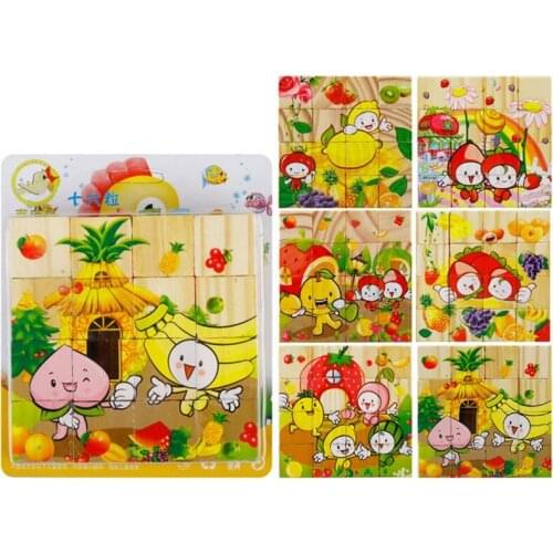 1set Funny Educational Wooden Toy Vegetable Farm Splice Blocks Early Learning Baby Kids Birthday Christmas Gift