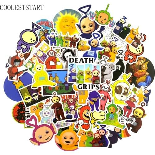 49Pcs/Set Cartoon The Teletubbies Stickers Toys For Children Motorcycle Skateboard Refrigerator Luggage Laptop Album Stickers