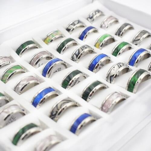 20 Pieces/lot Stainless Steel Finger Rings Wholesale Top Quality Bohemian Vintage Couple Rings Women Accessories