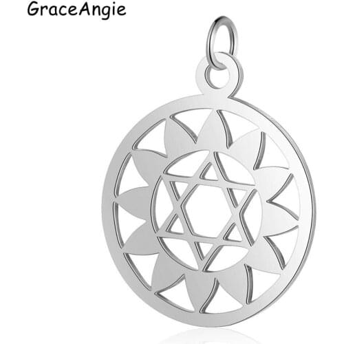 5pcs Lotus CharmsFor Male Bracelet Stainless Steel Necklace Pendant Women Bag Keychain Handmade Birthday Gifts Car Jewelry Dec