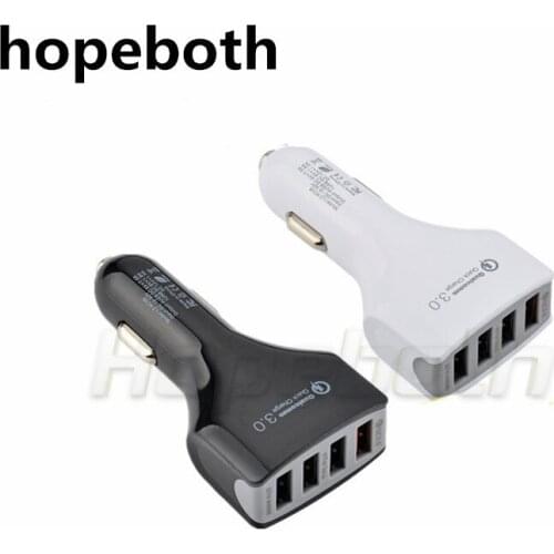QC 3.0 Cell Phone Car Charger 4 USB Port Fast Charge Adapter Smart Charger 12V 3.1A For Android Samsun