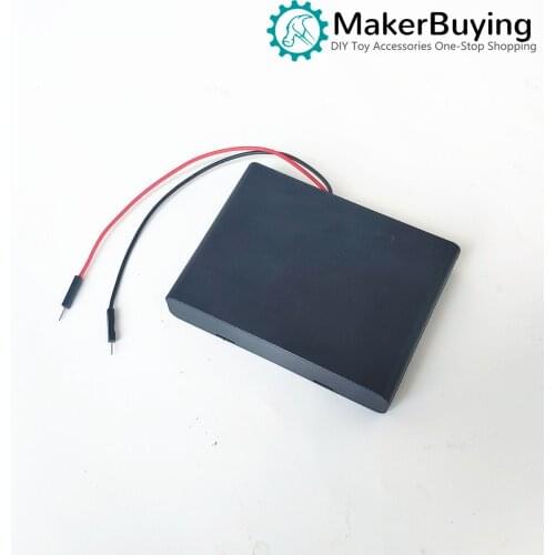 No. 5 6-cell battery box with DuPont male head with cover with switch Red and black lines AA*6 battery holder 9v battery slot