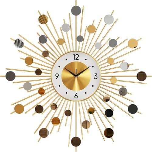 Nordic Large Wall Clock Modern Design Silent Luxury Round Art Wall Clock Living Room Horloge Murale Home Accessories DG50WC