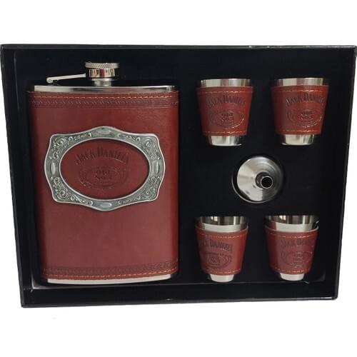 Hediyebuldun Stainless Steel Flask Shot Cup Flasks Set