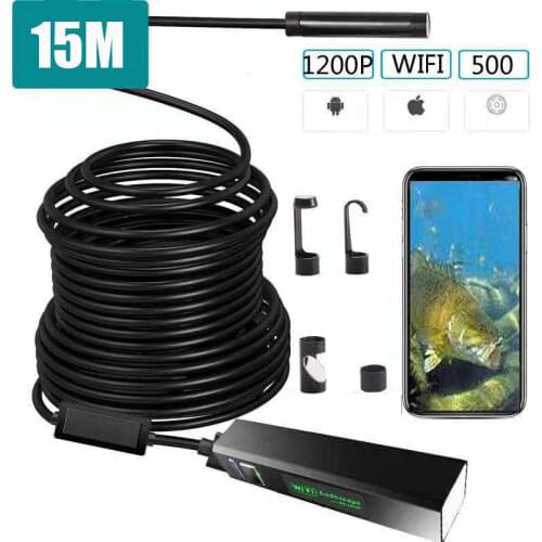 15M HD 5 mega-pixel camera WiFi Apple Android phone video surveillance usb fish finder waterproof endoscope Visual fishing tools