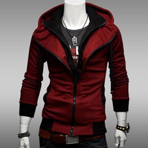 Jackets men 2021 Plus Size Mens jacket Color Block Long Sleeve Hooded Zipper Jacket Coat Outwear Mens clothing мужская куртка