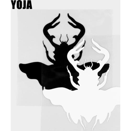 YOJA 16.2×16.1CM Fashion Beetle Cartoon Animals Vinyl Decal Car Stickers Black/Silver 19C-0434