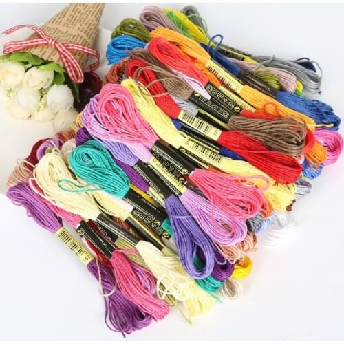 Cross Stitch Threads The Chinese Style 8/50/100pcs Mixed 7.5m Similar DMC Cotton Embroidery thread Floss Sewing Skeins Craft