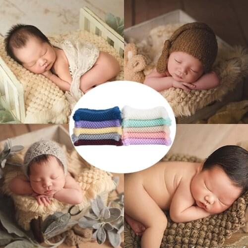 New Arrival Pineapple Style Newborn Photography Blanket Soft Touching Photo Props Swadle Wrap for Studio 10 Solid Color Optional
