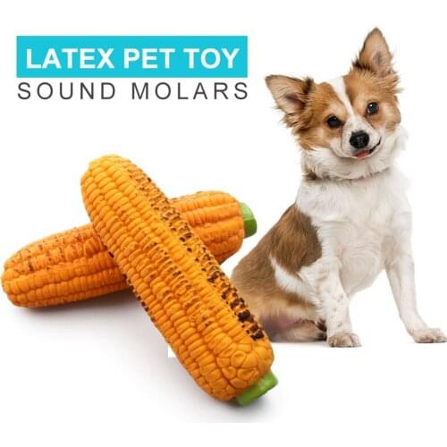 Pet Gift Dog Toys Safety Latex Sound Interactive Durable Simulation Roasted Corn Pets Toy Molar Cleaning Teeth Funny Dog Supplie