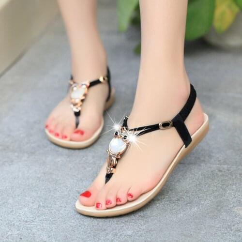Casual Solid Sandals Womens sandals Owl Sweet shoes for women heels Clip Toe Women shoe Bohemia women flat sandals NVLX186