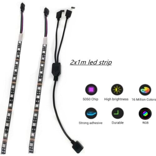 RGB LED Strip PC Computer Case 4pin Headers 12V RGB Tape For pc Mainboard Control Panel Header RGB LED Lights gamer cabinet Neon