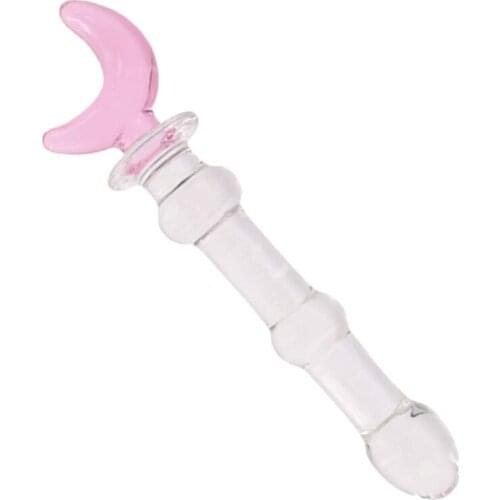 Glass Plug Adult Masturbating Sex Toys Manual Butt Clitoral Stimulator for Women Lesbian Men Couples