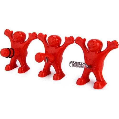 Creative Opener Wine Stopper Wine Bottle Ccorkscrews Bar Tools Kitchen Gifts Red Villain Wine Corkscrew For Christmas Halloween
