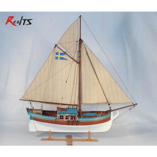 The 1770 Swedish royal yacht sail boat model Classic wooden model ship Luxurious internal structure boat
