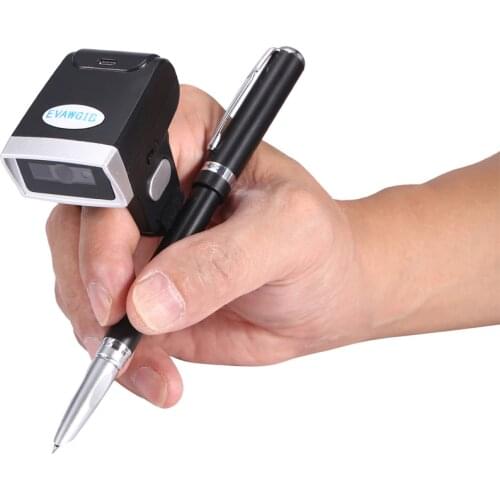 2D Ring Barcode Scanner Bluetooth Wireless Bluetooth Mini Wearable Bar code Scanner 1D 2D QR Image Barcode Reader PDF417