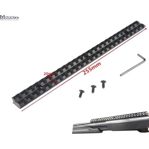 Mizugiwa Tatical Gun Picatinny Rail 20MM Weaver Mount Base 25 Slots 255mm Length Hunting Rifle Gun Scope Mounts Accessories caza