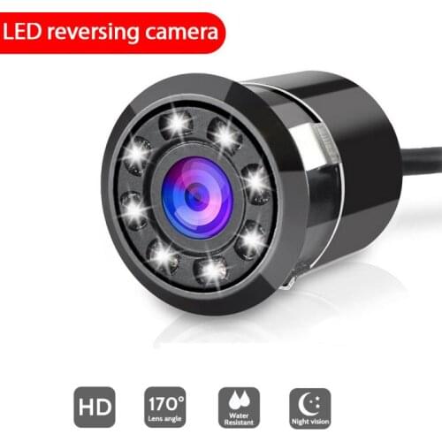 Universal Car Rear View Camera 8LED Night Vision Car Backup Parking Reverse Camera Waterproof 170 Wide Angle Color Image