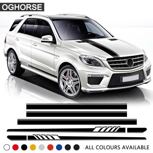 Edition 1 Style Car Body Stripes Door Side Skirt Decal Sticker For Mecedes Benz ML Class W164 W163 W166 ML320 ML350 ML55 ML63