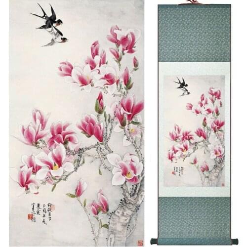 Spring painting swallow and magnolia flower painting home office decoration painting home painting No.033011