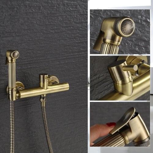 Vidric Bathroom brass Antique Bronze finished Bidet faucet toilet bidet shower set Portable bidet spray 1.5m hose hand held bide