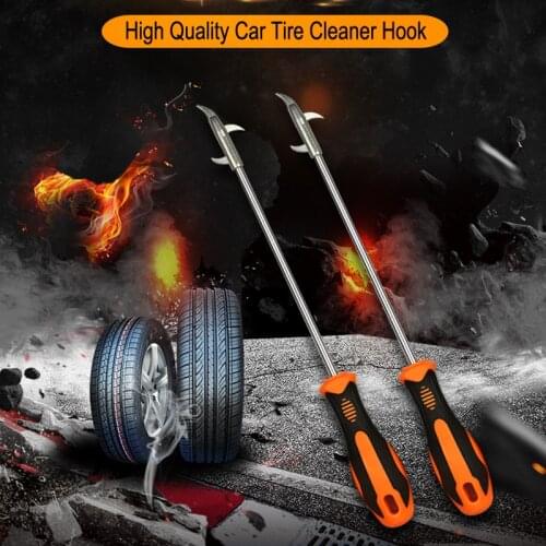 High Quality Car Tire Cleaner Groove Broken Stone Remover Multifunction Zinc alloy Tire Stone Cleaning Hook Tire Cleaning Tool