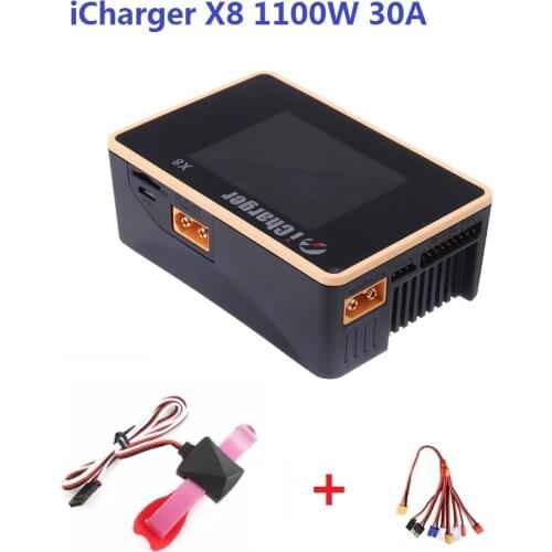 ICharger X8 1100W 30A DC LCD Screen Smart Battery Balance Charger Discharger for 1-8s LiPo/Lilo/LiFe/LiHV Battery