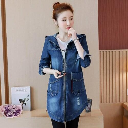 Jean jacket 2018 women embroidered denim female ladies bomber jacket coat tops blue winter autumn jacket for women TA1087