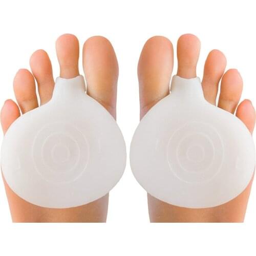 1Pair Silicone Forefoot Pads Sole Foot Skin Protector Walk Buffer Mat Soft Comfortable Shoes Insole Foot Care Tool