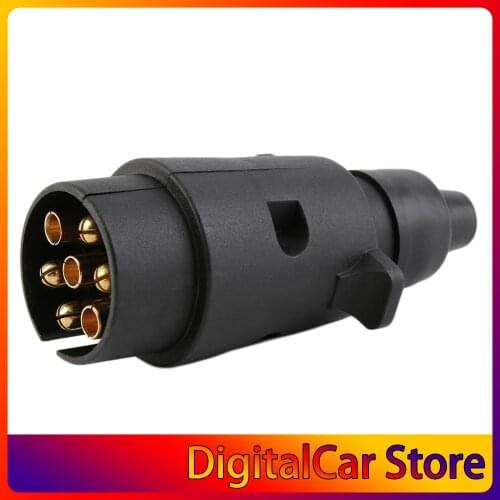 12V 7 Way Round Standard European Car Plug Connector Plastic Car Trailer 7 Pin Socket Plugs For Trailers Car Accessories