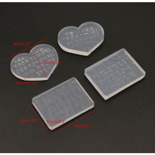 2Pcs 3mm Small Size Numbers Letters Mold Pendant Resin Silicone Molds Resin Message Fillings Making Jewelry Making Tools