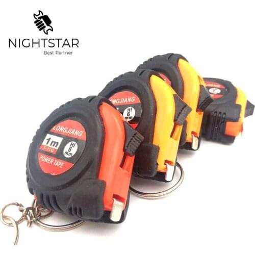 2Pcs Retractable Ruler Tape Measure Key Chain Mini Pocket Size Metric 1m/3.28Ft/39"