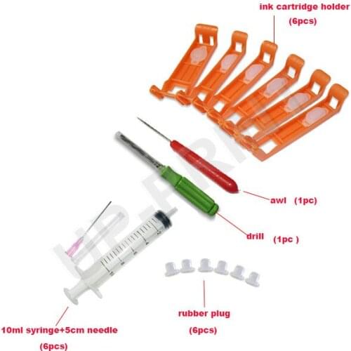 UP 6colors PGI580 CLI-581compatible for For CANON PIXMA TS8150 TS8151 TS8152 TS9150 Genuine Ink Cartridge Refill Tool Kit 6C