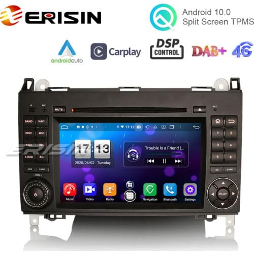 Erisin 8702 7" Android 10.0 Car Stereo CarPlay Auto GPS 4G DAB+ DSP Radio CD For Mercedes Benz A/B Class Vito Sprinter VW Crafte
