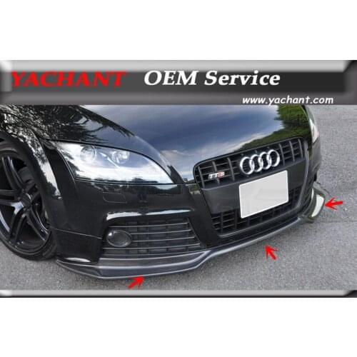 Car-Styling Auto Accessories Carbon Fiber Front Bumper Lip Fit For 2007-2013 TTS MK2 Type 8J AS Sport Style Front Lip