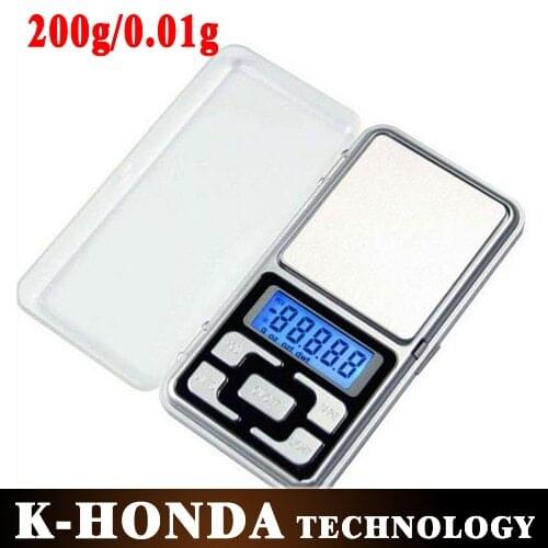 Free DHL FEDEX 50pcs Hot Sale 200g x 0.01g Mini Electronic Digital Jewelry Scale Balance Pocket Gram LCD Display
