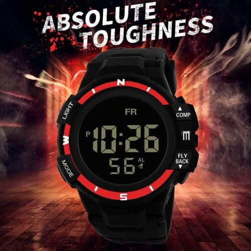 Mens Boy Waterproof Electronic Watches LCD Digital Army Sport Rubber Mens LED Waterproof Wrist Watch Relogio Clock reloj Q