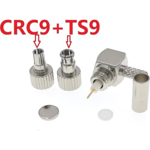 CRC9 Male + TS9 Male Right Angle Crimp For RG174 RG178 RG316 RF Connector