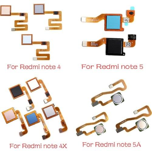 Fingerprint Sensor Home Return Key Menu Button Flex Ribbon Cable For Xiaomi Redmi Note 4 4X 5 5A 3 Pro Parts