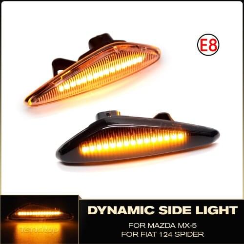 For Mazda 6 Mazda6 GH Mazda5 CW Premacy RX-8 MX-5 Fiat 124 Spider Dynamic Blinker LED Turn Signal Flasher Light Side Marker Lamp