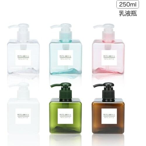250ml Bathroom Kitchen Liquid Pump Soap Dispenser Portable Travel Shampoo Hand Soap Pump Bottle Container