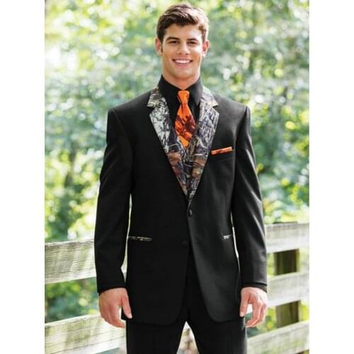 Handsome Two Button Black Groom Tuxedos Notch Lapel Man Work Busienss Suit Prom Party Dress (Jacket+Pants+Vest+Tie) W:305