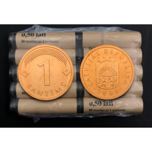 Latvia 1 centime 2008 100% Real Original Coin Uncirculated Unc Collect Coins 1pcs