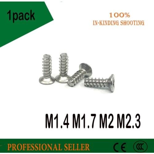 M1.4 M1.7 M2 M2.3 Plate with nickel mini-Electronic countersunk head flat head self tapping flat tail screws