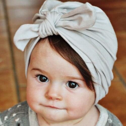 Fashion Baby Girl Hat with Bow Cotton Newborn Bebes Beanie Candy Color Infant Baby Beanie Caps Girls Boys Hair accessories